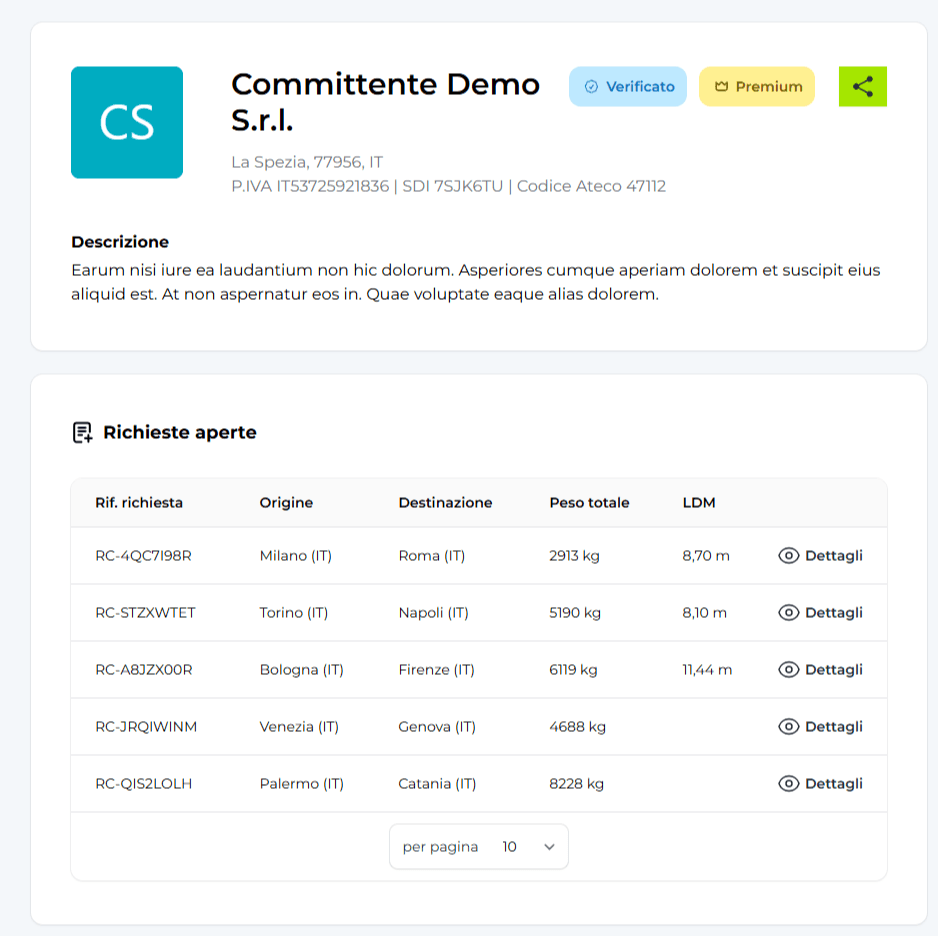 Richieste di carico online su Truckscanner e Vetrina