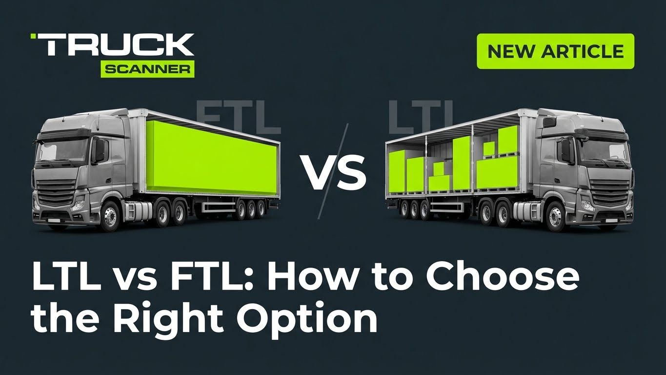 Immagine divisa che confronta opzioni spedizione carico completo FTL e parziale LTL