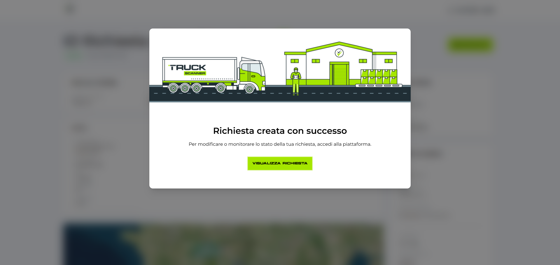 Richiesta di carico inserita