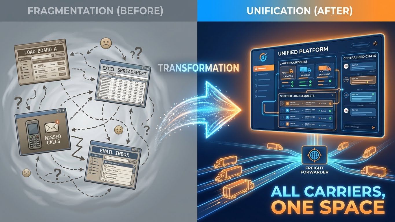 The only freight exchange fully open to the market. All market players, one digital space